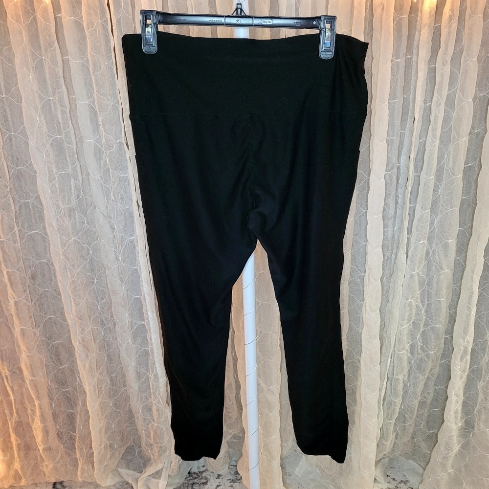Empetua Shapermint Black Neutral Buttery Soft Leggings Side Utility Pockets XL - Picture 2 of 3